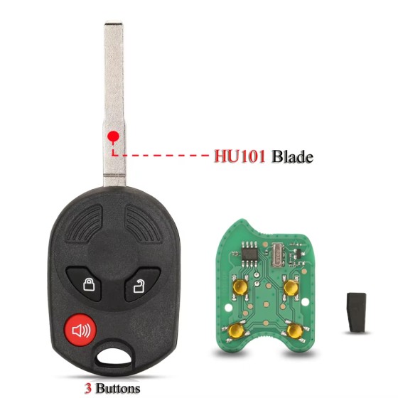 Ford 2013-2019 3 Button High Security Remote Head Key For FCC OUCD6000022